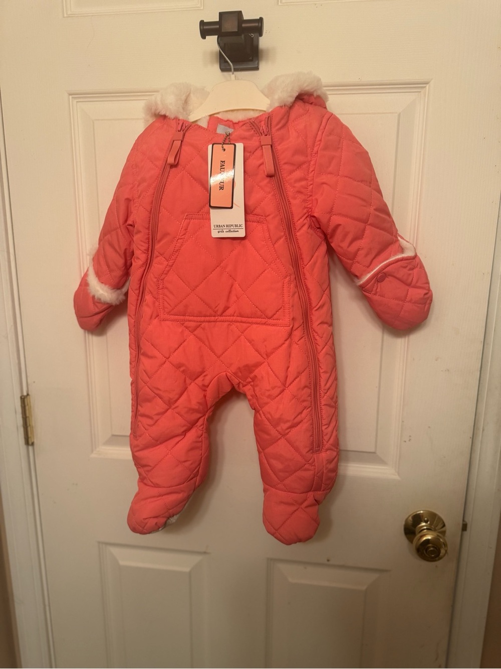 Urban Republic Baby Snowsuit with Faux Fur Trim